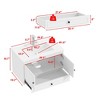 Famapy White Hanging Bathroom Vanity with Faucet and Metal - Rail Drawer - 3 of 4
