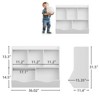 Toy Organizers and Storage - 5-Cube Bookshelf and Toy Storage Cabinet for Toddlers, 2-Tier Book Shelf for Playroom, Bedroom, Living Room white - 3 of 4