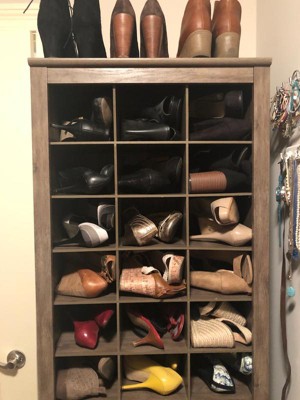 Shoe-In™ Large Space-saving Ecru Shoe Rack