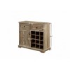 Farmhouse Buffet Cabinet with Storage Sideboard with 2 Drawers and Removable Wine Racks Storage Shelves - 4 of 4