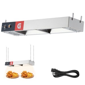 Commercial Food Warmer, Food Heat Lamp – 24"/36" Electric Strip Heater, Commercial Infrared Overhead Warmer with Plug & Chains - 1 of 4