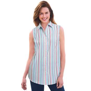 Woman Within Women's Plus Size Perfect Sleeveless Shirt
