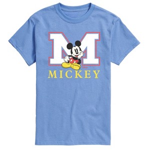 Men's - Disney - Mickey M Block Letter Short Sleeve Graphic T-Shirt - 1 of 3