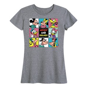 Women's - Disney - Mickey and Friends Grid Short Sleeve Graphic T-Shirt - 1 of 4