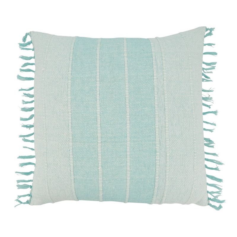20&#34;x20&#34; Oversize Textured Corded Striped Down Filled Square Throw Pillow - Saro Lifestyle, 1 of 5