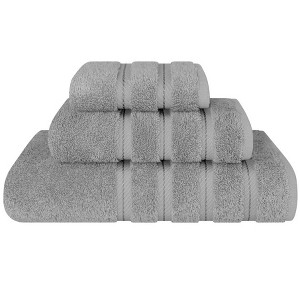American Soft Linen Luxury Turkish 3 Piece Towel Set, 100% Cotton Soft Absorbent Bath Towels for Bathroom - 1 of 4