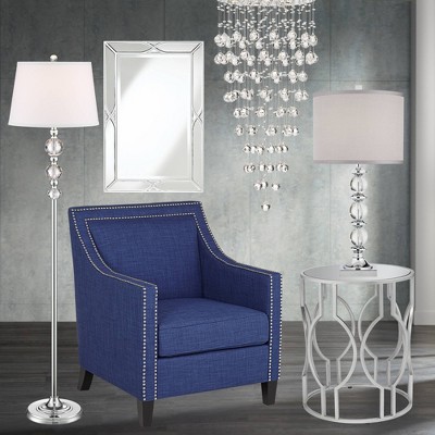 Modern Chrome Crystal Cascade Chandelier 20" Wide 7-Light Elegance