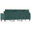 vidaXL 3-seater Sofa Dark Green Velvet (100% polyester), metal, textilene - 4 of 4