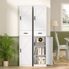 USIKEY Tall Bathroom Cabinet, Storage Cabinet with 6 Shelves & Drawer, Bathroom Storage Cabinet with Adjustable Shelves - 4 of 4