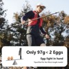 Naturehike 1pc 3K Carbon Fiber Trekking Poles-Ultra Lightweight Foldable for Trail Running,Quick 3-Second Setup,4-Section Design with Carry Bag - 3 of 4