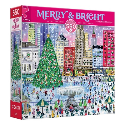 Photo 1 of [2pc] Ceaco Merry  Bright: Christmas in the Park Jigsaw Puzzle - 550pc