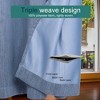 PiccoCasa Linen Textured Grommet Top Blackout Bedroom Darkening Curtains 2 Pcs - 3 of 3