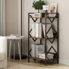 FURNIinspire 3-Tier Kids Bookshelf Metal Storage Shelf for Home Office Bedroom Sturdy Rustic Bookcase Display Shelf Standing, Black, 16.7712.875.27 - 2 of 4