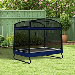 Okak 4*6FT Square Trampolines, Indoor Trampoline with Removable Swing and Foam Rod, Toddler Trampolines for Yard, Patio, Black - 1 of 4