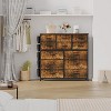 Garvee Stylish Storage Dresser - Tall Unit with 12 Drawers, Featuring 5 Gray Fabric Bins, Sturdy Metal Frame - 2 of 4