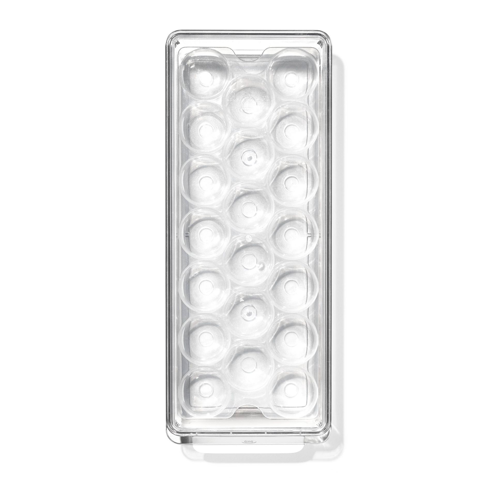 OXO Plastic Egg Bin with Removable Tray White: Refrigerator Egg Organizer & Storage Container, Hand Wash, 14.75"x5.85"x3.2"