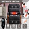 PAGED Power Lift Recliner Chair, Heating Massage Chair with Wood Armrests and Side Pocket, Chenille Accent Chair for Bedroom, Living Room - 3 of 4