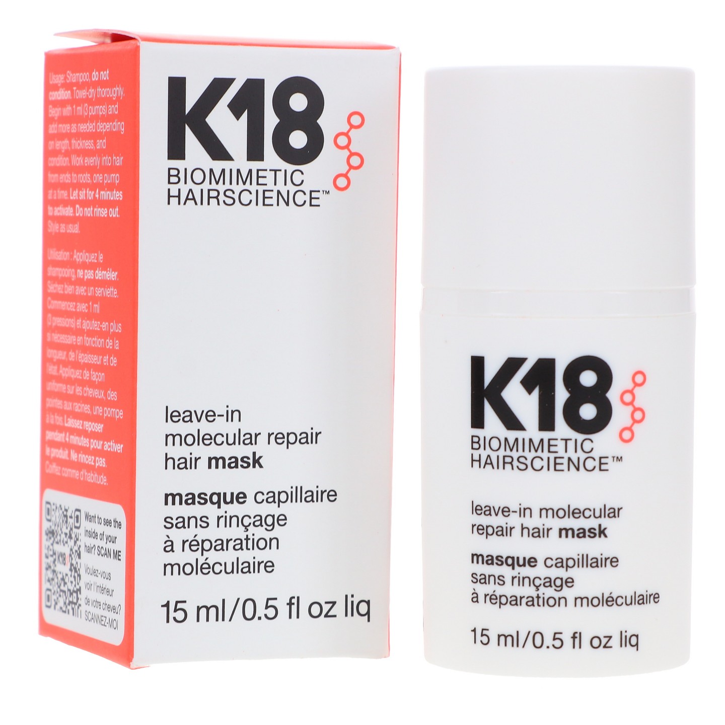 Несмываемая маска для волос K18 Leave-In Molecular Repair, 0.5 oz — фото 3