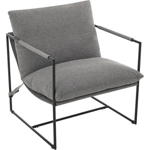 Accent Chair for Living Room, Modern Metal Framed Upholstered Armchair, Lounge Chair for Bedroom, Living Room, Reading Room - 1 of 4