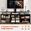 WOWLIVE TV Stand with Mount for 32-75 inch TVs, Dresser TV Stand with 7 Storage Drawers ,  Entertainment Center for Living Room - 3 of 4