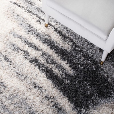 Fontana Gray and White Shag 4' x 6' Area Rug