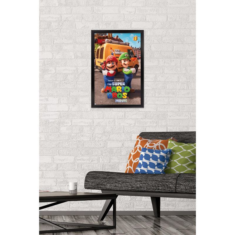 Trends International The Super Mario Bros. Movie - Brooklyn Key Art Framed Wall Poster Prints, 2 of 7