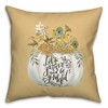 Creative Products Pumpkin Watercolor Florals 2 18 x 18 Spun Poly Pillow - 2 of 3