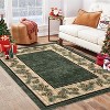 TackView Christmas Area Rug, Washable Bordered Rugs Xmas Throw Carpet, Non Slip Holiday Rug for Entryway Bedroom - 2 of 4