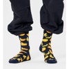 Happy Socks Adult Men and Women Crew Banana Fruits Food Socks in sustainable materials - Pair of socks in Color Navy - 3 of 4