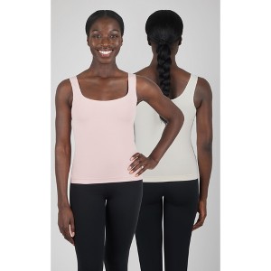 Yogalicious Womens 2 Pack Scoop Neck Devon Fitted Tank Top - 1 of 4