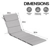 Pellebant Patio Outdoor Chaise Lounge Cushion Foldable Outdoor Lounge Chair Cushion for Patio Furniture 30D Sponge - 2 of 4