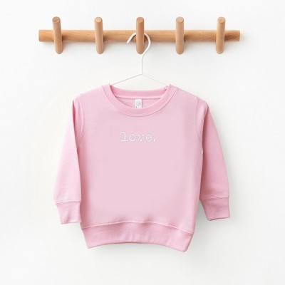 The Juniper Shop Embroidered Love Typewriter Toddler Graphic Sweatshirt
