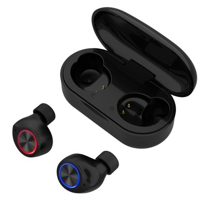 Insten True Wireless Earbuds with Bluetooth 5.0, Touch Control & Microphone - Earphones, Headphones Compatible with iPhone, Samsung Phones, Black