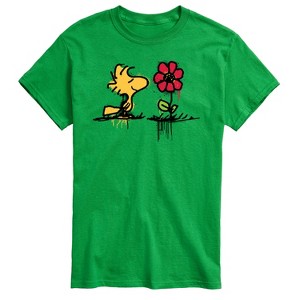 Men's - Peanuts - Woodstock Rose Short Sleeve Graphic T-Shirt - 1 of 4