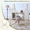 Boho Style Handmade Macrame Hanging Swing Chair with Stand, Hammock Chair for Indoor & Outdoor Relaxation - 2 of 4