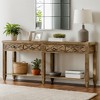 Hommoo 4-Drawer Farmhouse Console Table with Bottom Storage Brown - 4 of 4