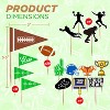 4E's Novelty Football Cupcake Toppers, 96 Pack Football Party Supplies, 12 Styles Football Cake Toppers - 3 of 4