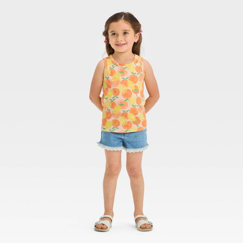 Toddler Girls' Tank Top - Cat & Jack™ Peach Orange, 4 of 5