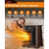 Acekool Infrared Heater with Walnut Finish - 1500W, 3 Heat Settings, Remote & Timer, 20" Design for Indoor Spaces - 3 of 4