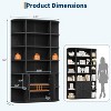 GAOMON 75in Tall Grey Bookcase, 6 Tier Wooden Book Shelf 47" Wide Farmhouse Display Bookshelf Storage Cabinet - 2 of 4