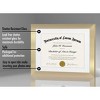 Americanflat 11x14 Gold Diploma Frame - Displays 8.5x11 Diplomas with Mat or 11x14 Inch Without Mat - Shatter-Resistant Glass. - 4 of 4