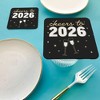 Big Dot of Happiness 25 Ct Hello New Year Drink Coasters, 4 in Disposable Square Paper Coasters for Cheers to 2026 NYE Table Decor for Cocktail Drinks - 2 of 4