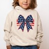 The Juniper Shop Blue and White Star Bow Coquette Toddler Hoodie - 4T - Natural - 3 of 4