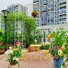Dolonm Metal Garden Arch Iron Garden Arbors Gazebo Dia 81.3'' x 114.2'' High Birdcage Shape Pergola Pavilion for Wedding Ceremony Cream White - 2 of 4
