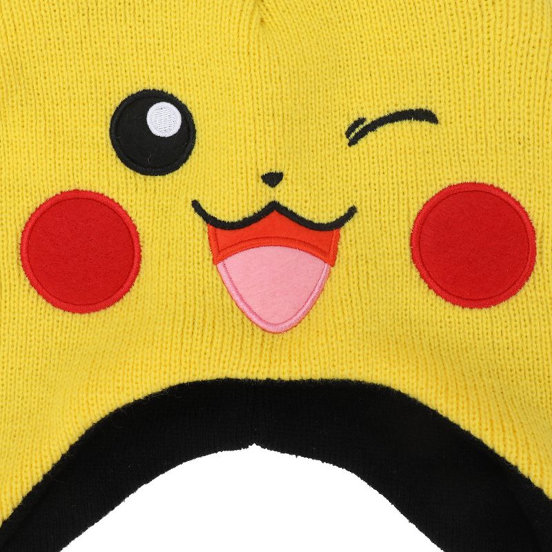 Pokemon Pikachu Laplander Hat With Fleece Pokeball Tassels, 2 of 6
