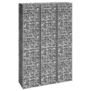 vidaXL Gabion Raised Bed Silver Iron 11.8 x 11.8 x 19.7 in - 1 of 4