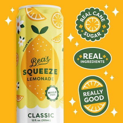 Bea's Squeeze Classic Lemonade - 48 fl oz/4pk