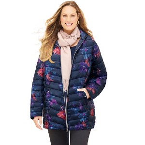 Catherines Packable Puffer Coat - 1 of 4