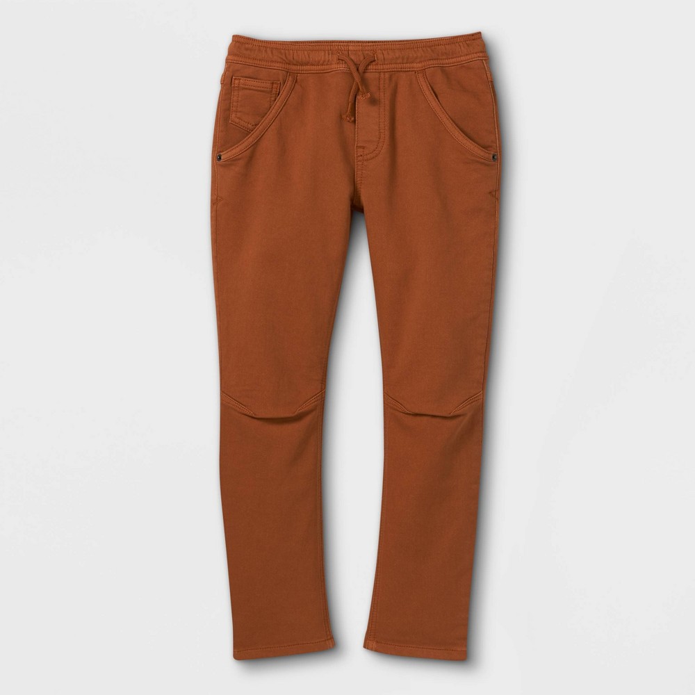 Boys' Super Stretch Pull-On Taper Fit Jeans - Cat & Jack™ Gingerbread Brown 6