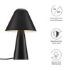 Modway Jovial Mushroom Table Lamp – Contemporary Metal Dome Accent Light with Smooth Matte Finish and Curved Stem Design - 2 of 4